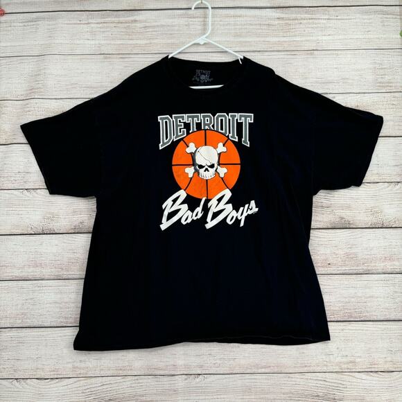 Detroit Bad Boys Pistons John Spider Salley #22 Signed T-Shirt Adult 3XL Black - Picture 1 of 13